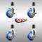 Service Caster 4 Inch 316SS Blue Poly Swivel 1-7/8 Inch Expanding Stem Caster Set Brake SCC SCC-SS316EX20S414-PPUBBLUE-TLB-178-4 - alternate 2